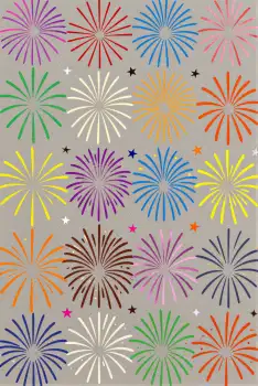 Colorful Fireworks Grid vibrant firework display
