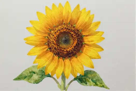 Bright Yellow Sunflower with Star-like Petals