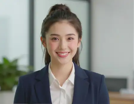 Confident Young Woman in Professional Office Setting