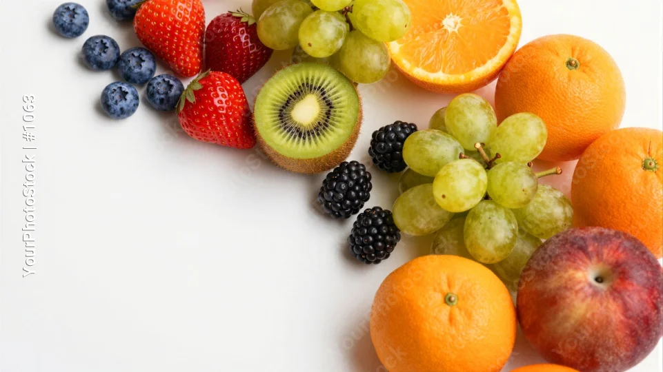 Heart-shaped Fruit Arrangement with Strawberries, Kiwi, Blueberries