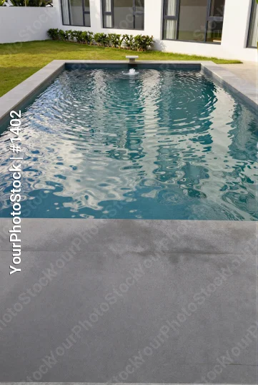 Modern House with Swimming Pool white building