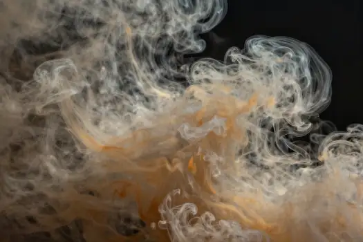 White Smoke Swirling Upwards in Mysterious Cloud