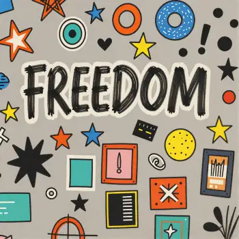 Freedom Hand-Drawn Graphic Design playful illustration