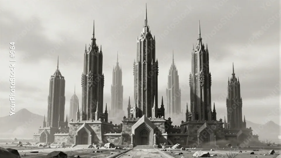 Futuristic Cityscape with Intricate Architecture