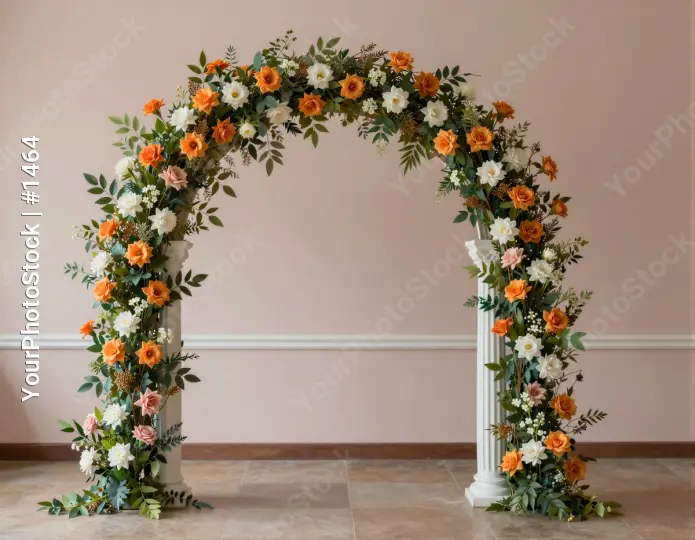 Elegant Floral Archway in Room interior design