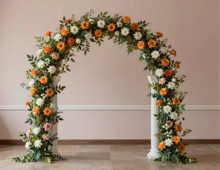 Elegant Floral Archway in Room interior design