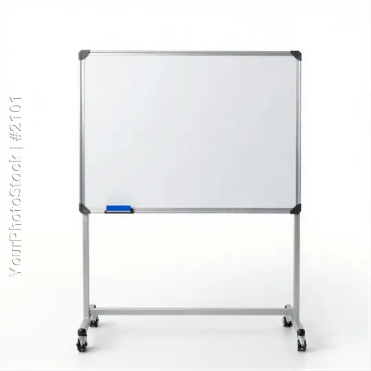 Rolling Whiteboard on Metal Frame wheels meeting