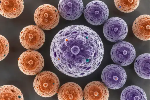 Microscopic Organisms 3D Rendering spheres cell