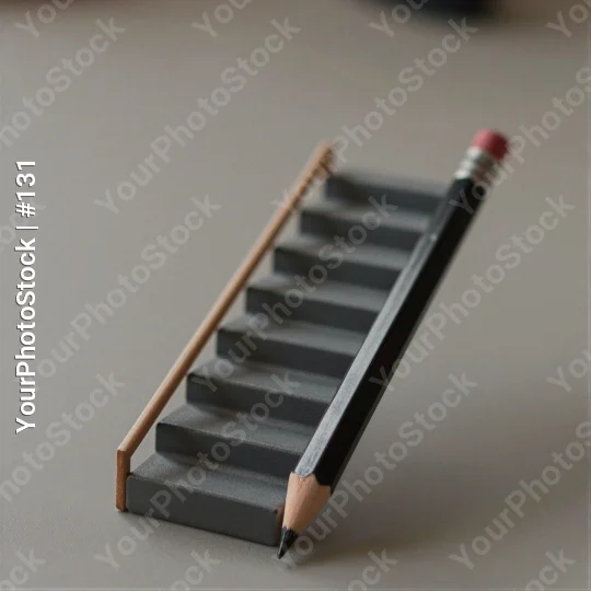 Business Growth: Pencil and Eraser on Desk startup