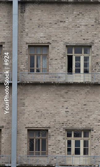 Dilapidated Stone Building with Overcast Sky old