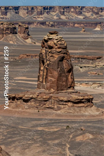 Desert Rock Formation in Eroded Landscape desert landscape