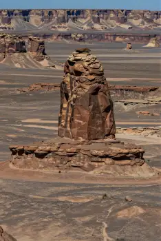 Desert Rock Formation in Eroded Landscape desert landscape