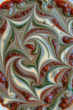 Swirl Pattern Close-Up Dish blended sauce food