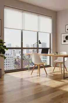 Modern Office Space with Panoramic City View panoramic view