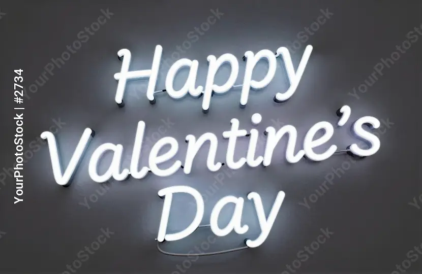 Happy Valentine's Day Sign neon