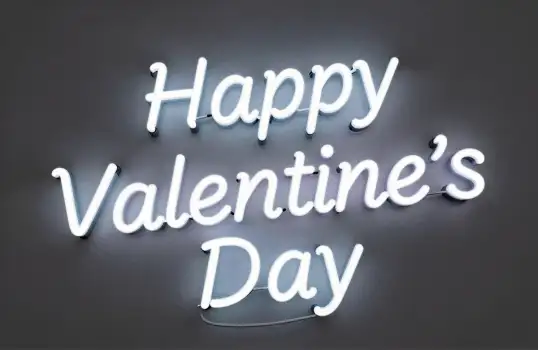 Happy Valentine's Day Sign neon