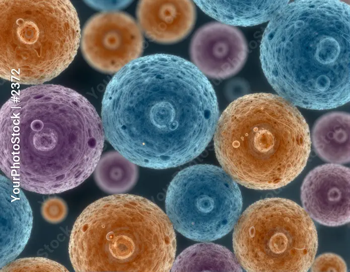 Microscopic Organisms 3D Rendering microorganisms