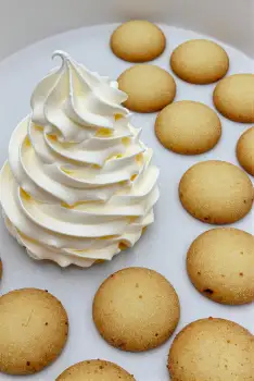 White Plate with Cake and Whipped Cream cookies