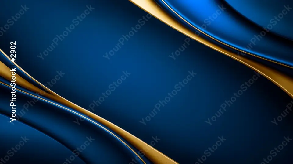 Abstract Art with Blue and Gold Swirls elegant