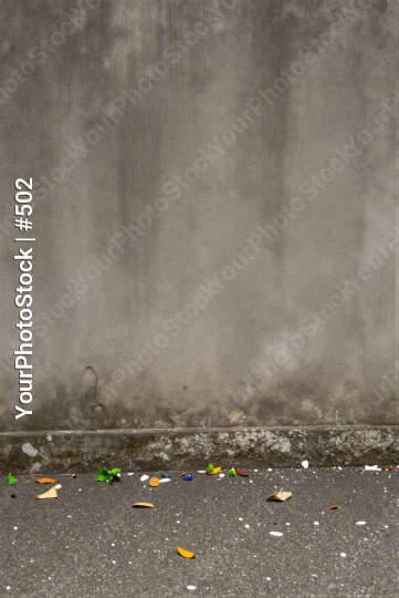 Street with Trash and Fog plastic bottles cans