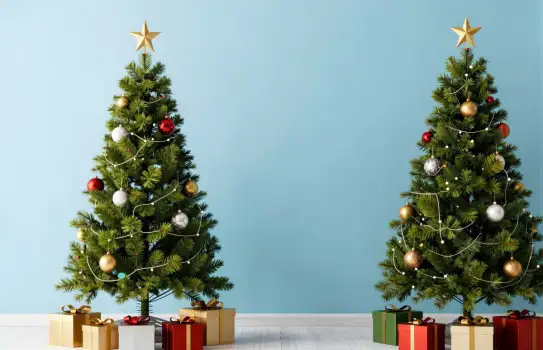 Festive Christmas Tree Decoration for Holiday Season Background
