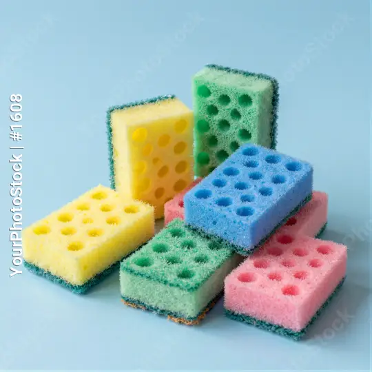 Colorful Sponges Pyramid Arrangement home decor