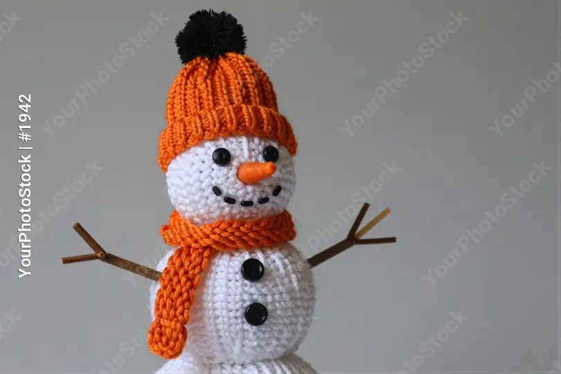 Crocheted Snowman Handmade Craft winter holiday