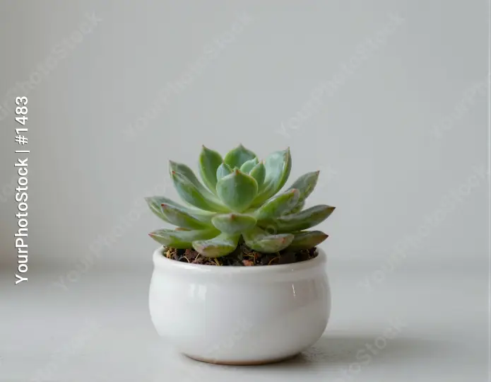 Healthy Succulent in White Ceramic Pot healthy plant