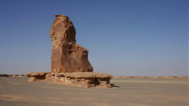 Desert Rock Formation in Eroded Layers brown beige