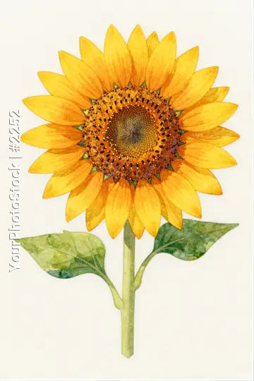 Bright Yellow Sunflower with Dark Brown Spots