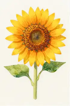 Bright Yellow Sunflower with Dark Brown Spots