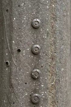 Old Concrete Wall with Holes decay cracks crevices