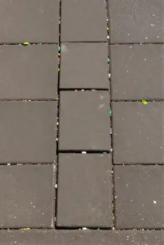 Close-up of tiled floor with overlapping squares