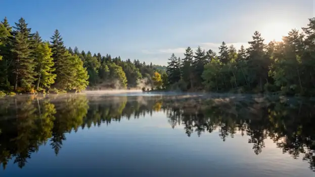 Autumn Lake Reflections trees landscape calm still