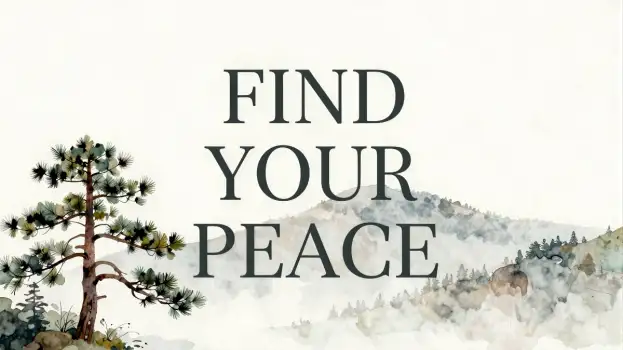 Inspirational Quote Poster with Nature Scenery and Pine Trees