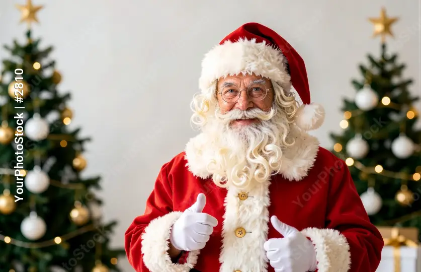 Santa Claus with Christmas Trees man