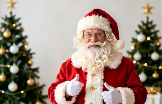 Santa Claus with Christmas Trees man
