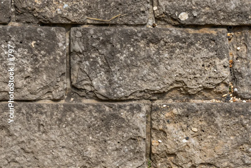 Weathered Stone Wall Close-Up irregular blocks texture