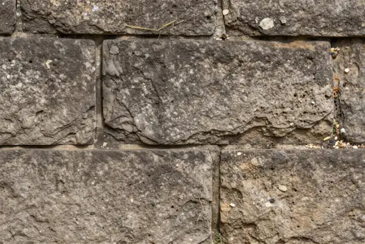 Weathered Stone Wall Close-Up irregular blocks texture