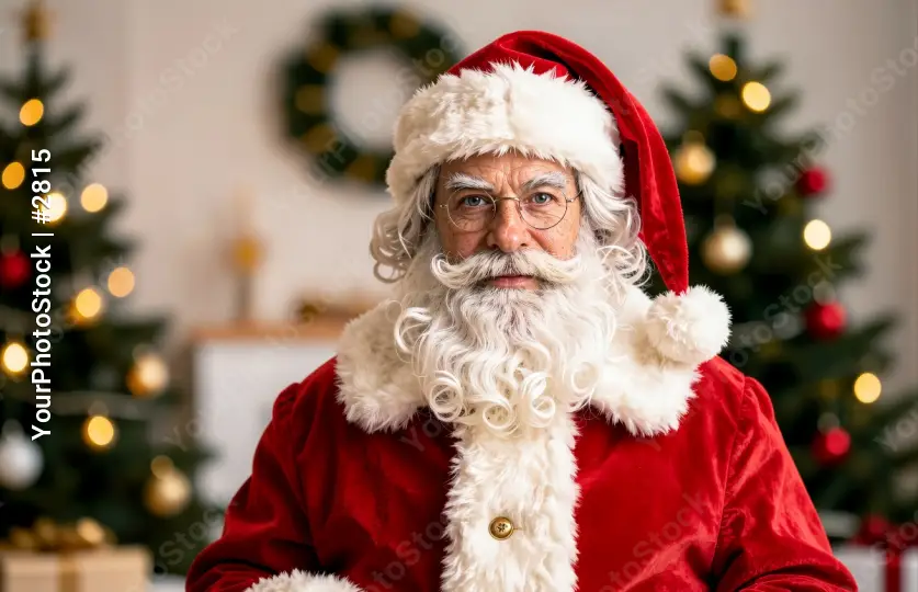 Santa Claus in Christmas Setting man red white