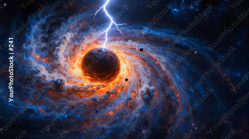Black Hole Vortex in Space digital illustration