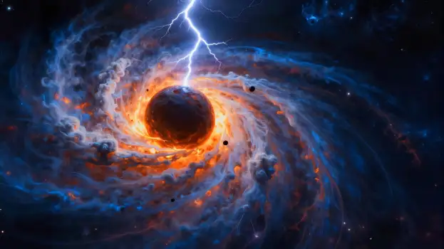 Black Hole Vortex in Space digital illustration