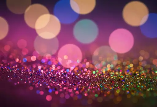 Glittery Bokeh Circles Background festival celebration