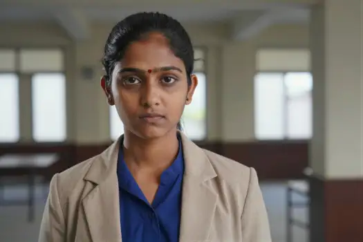 Young Indian Woman in Serious Portrait blouse