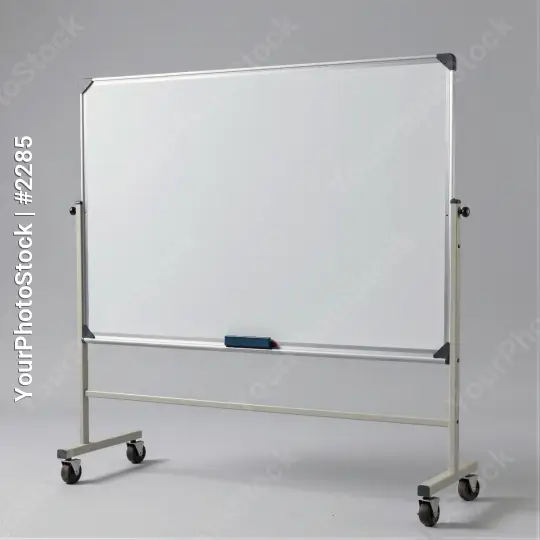 Rollable Metal Whiteboard with Blue Marker wheeled