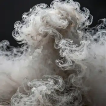 Mysterious White Smoke Swirling Upwards ethereal