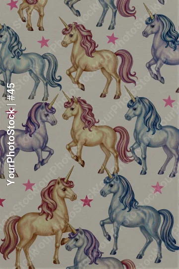 Unicorns In Motion Seamless Pattern cartoon whimsical