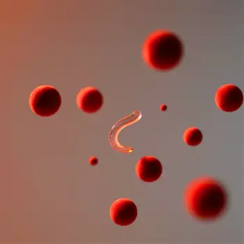 Floating Red Spheres in Surreal Setting scattered