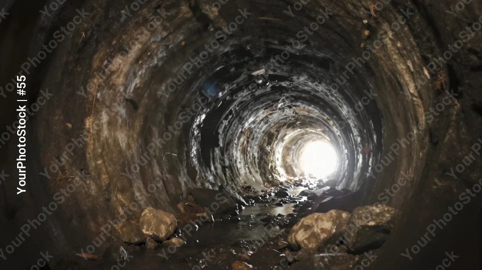 Rock Tunnel Cave Inside Mining Site mineral extraction