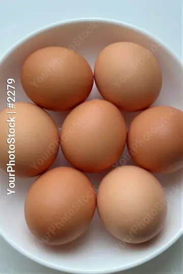 6 Brown Eggs Arranged in a Bowl ceramic bowl arrangement